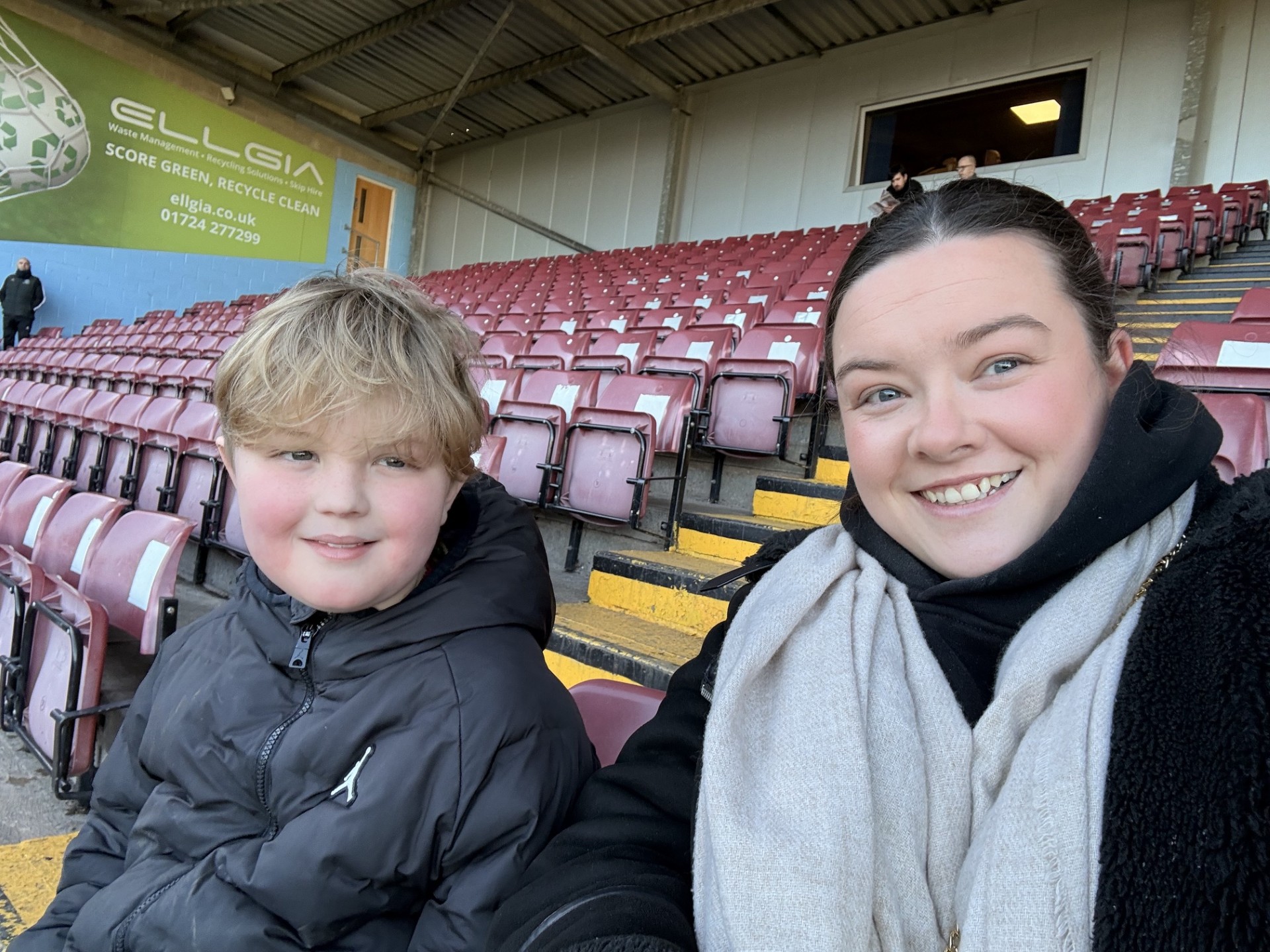 Alisha and Henry together at a football match