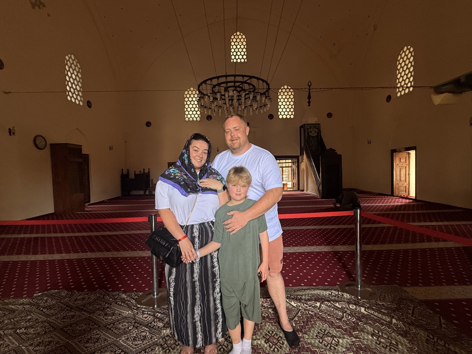 Alisha, James and Henry visiting a mosque together